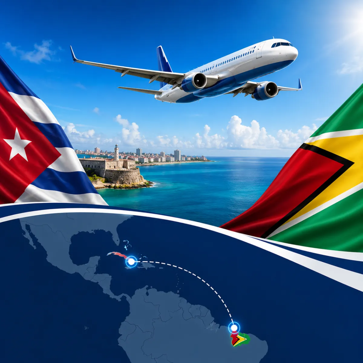 Vuelos Cuba - Guyana (Aruba Airlines)